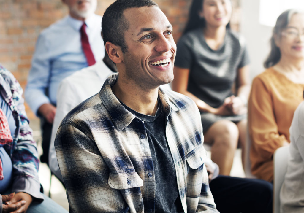 Man smiling